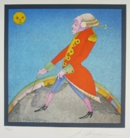 Litografia Chemiakin - Suite Carnaval de Saint Petersbourg 1