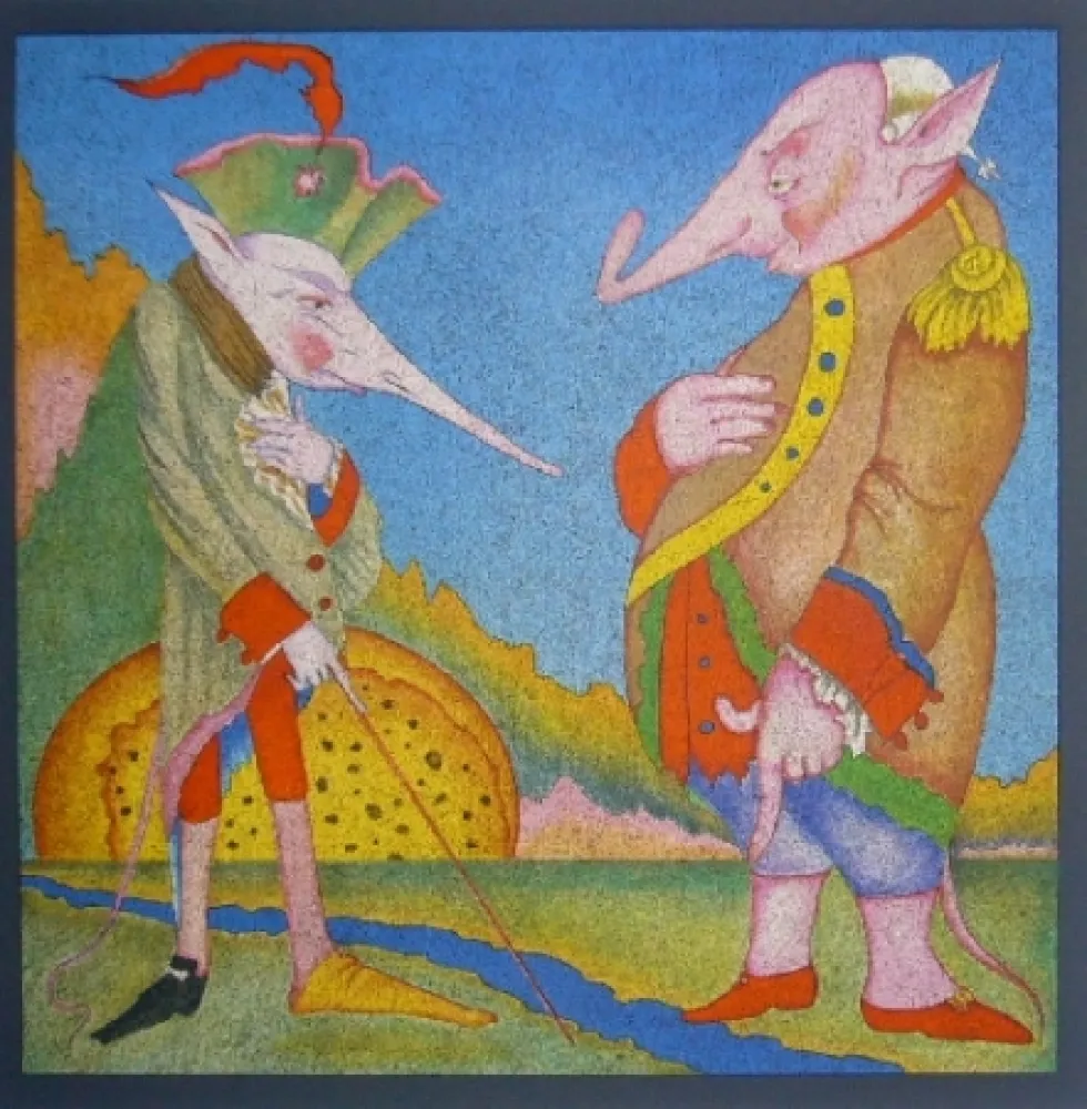 Litografia Chemiakin - Suite Carnaval de Saint Petersbourg 10