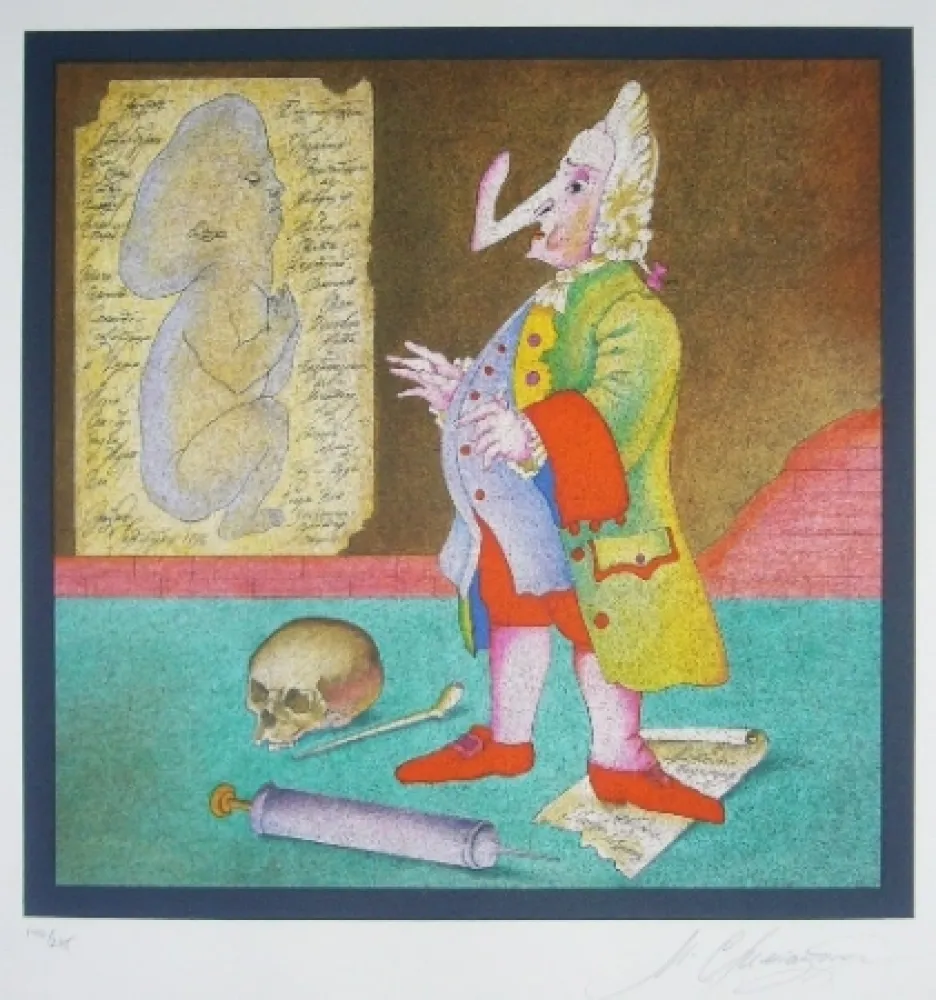 Litografia Chemiakin - Suite Carnaval de Saint Petersbourg 2