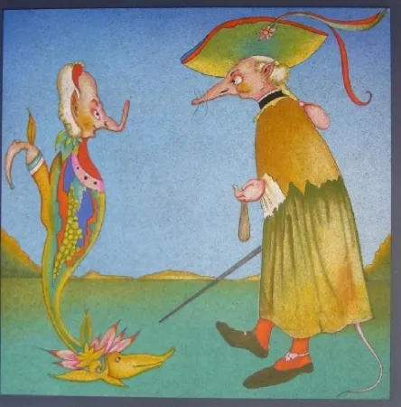 Litografia Chemiakin - Suite Carnaval de Saint Petersbourg 7 