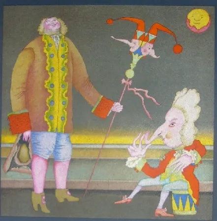 Litografia Chemiakin - Suite Carnaval de Saint Petersbourg 8