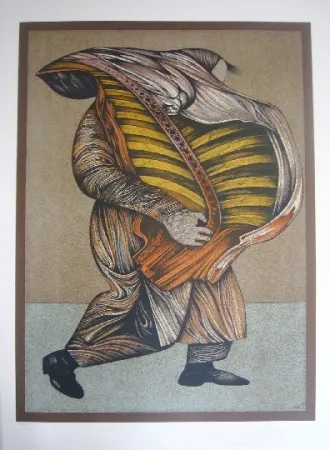 Litografia Chemiakin - Ventre de Paris 7