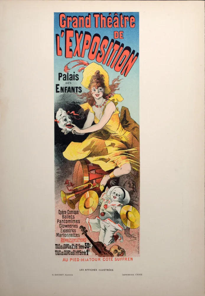 Litografia Cheret - Grand Théâtre de l'Exposition, 1896
