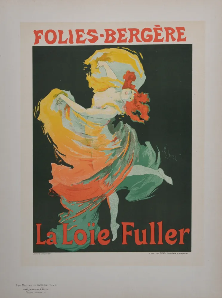 Litografia Cheret - La Loïe Fuller, Les Maitres de L’Affiche, 1897