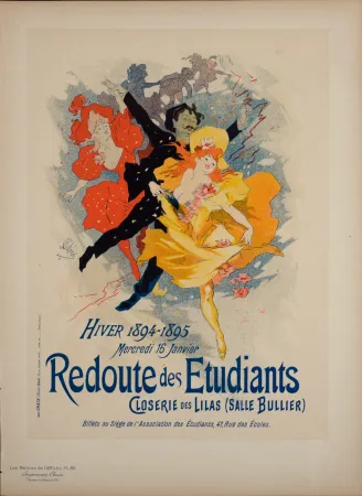 Litografia Cheret - Les Maîtres de l'Affiche : Redoute des Étudiants, 1897