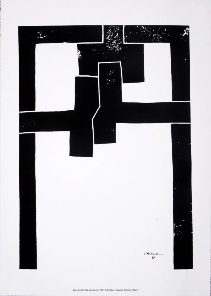 Serigrafia Chillida - (After) Barcelona I, 1971