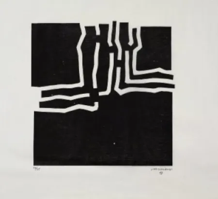 Xilogravura Chillida - Beltza