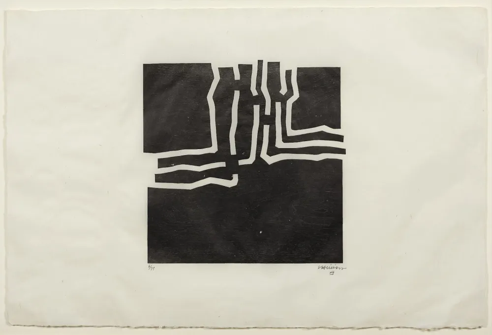 Xilogravura Chillida - Beltza III