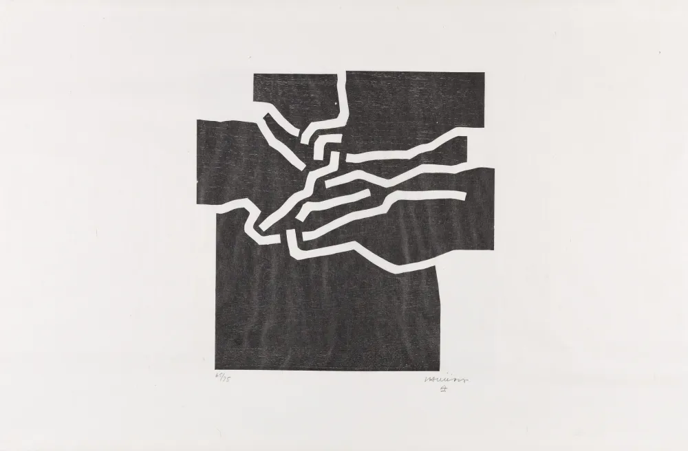Xilogravura Chillida - Beltza IV