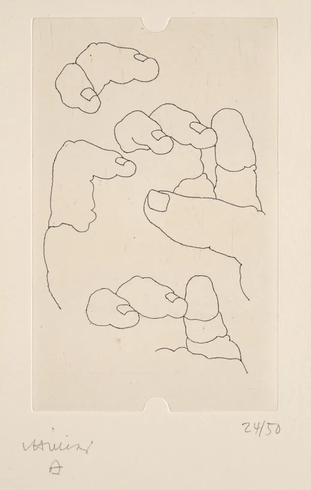 Gravura Chillida - Esku (from La mémoire et la main, by Edmond Jabes)
