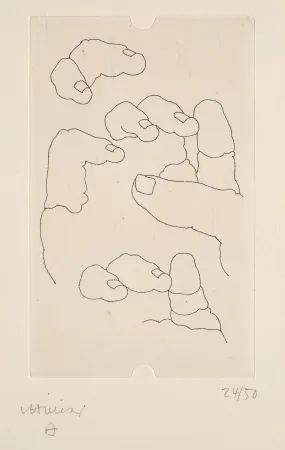 Gravura Chillida - Esku (from La mémoire et la main, by Edmond Jabes)