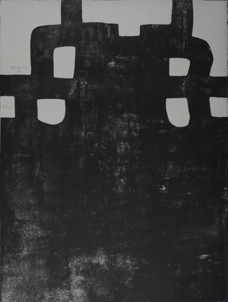 Litografia Chillida - Gurutze Gorria III. 1984 - Hand-signed!