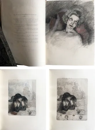 Livro Ilustrado Chimot - LA PETITE JEANNE PÂLE, suivi de la Petite Sirène du Pont des Arts (1922). 1 des 5 Japon avec dessin original et suites.‎ 