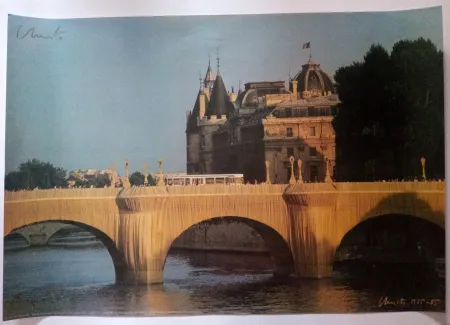 Cartaz Christo - Christo's Wrapped Pont Neuf Paris - Handsigned