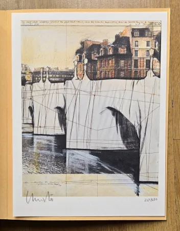 Litografia Christo & Jeanne-Claude - The Pont-Neuf Wrapped (Project for Paris), 2020