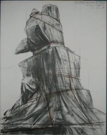 Litografia Christo - PIAZZA DEL DUOMO MILAN