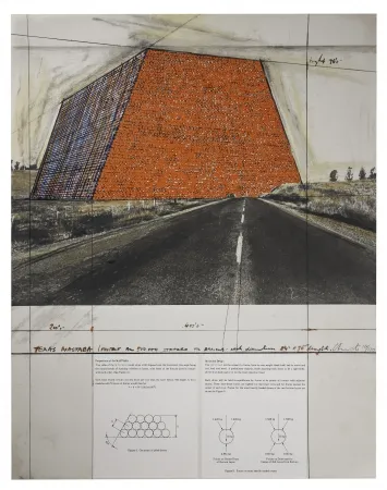 Serigrafia Christo - Texas Mastaba