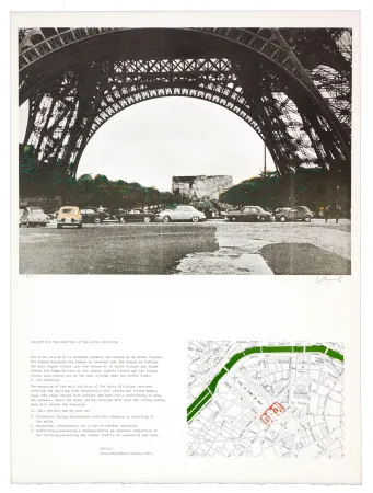 Litografia Christo - The wrapping of the Ecole militaire