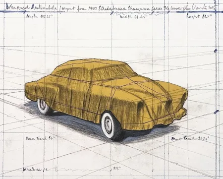 Litografia Christo - Wrapped Automobile, Project for Studebaker