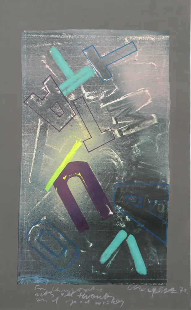 Serigrafia Chryssa - Constructions: Tuesday