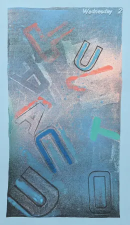 Serigrafia Chryssa - Constructions: Wednesday