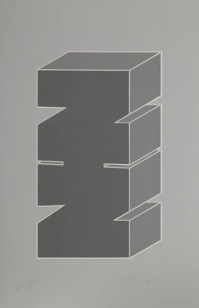 Serigrafia Chryssa - Times Square Fragment #5
