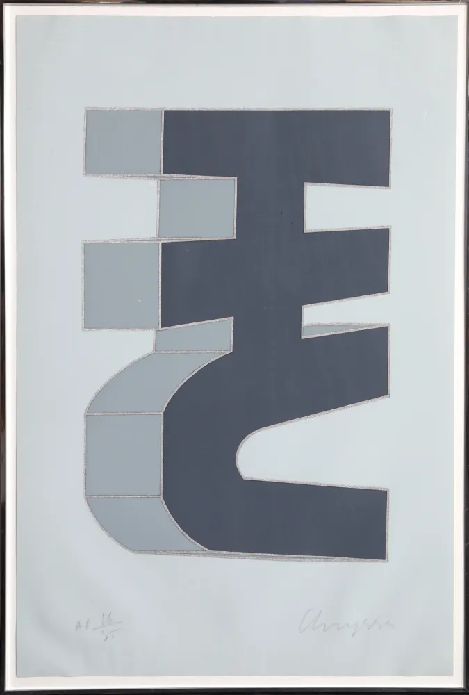 Serigrafia Chryssa - Times Square Fragment #6