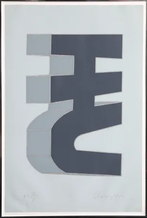 Serigrafia Chryssa - Times Square Fragment #6