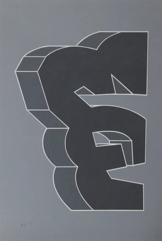 Serigrafia Chryssa - Times Square Fragment XII