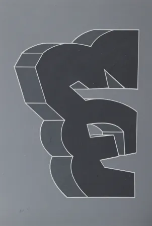 Serigrafia Chryssa - Times Square Fragment XII