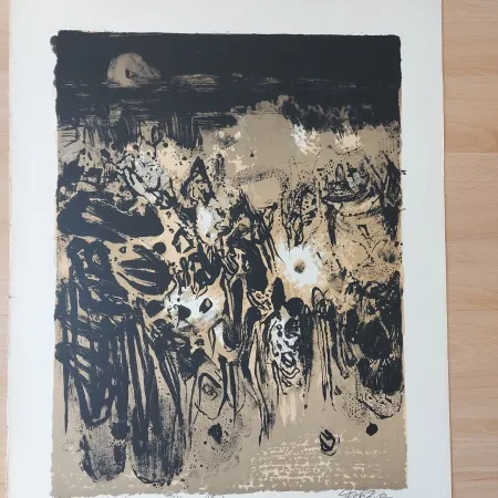 Litografia Chu Teh Chun  - Golden Times circa 1960