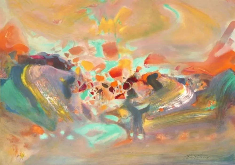 Litografia Chu Teh Chun  - Sans titre