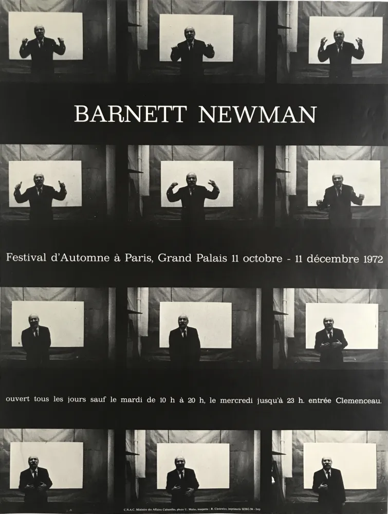 Cartaz Cieslewicz  - Barnett Newman / Festival d’Automne à Paris