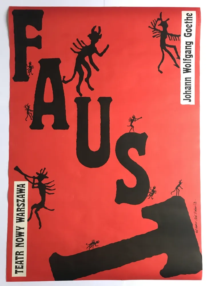 Cartaz Cieslewicz  - Faust, Goethe / Nowy Teatr Warszawa