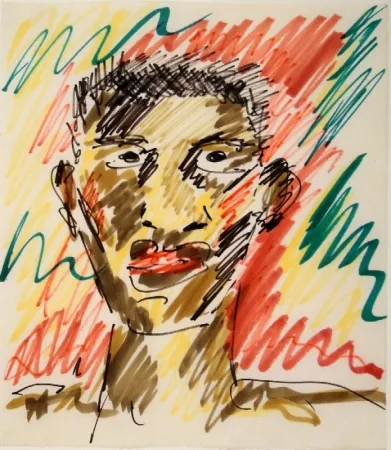 Monotipia Cihlarz - Negerkopf