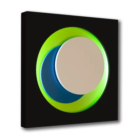 Xilogravura Claisse - Cercle Noir et Vert