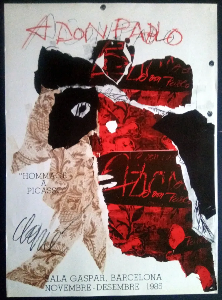 Cartaz Clavé - Antoni Clavé - A Don Pablo - Sala Gaspar 1985