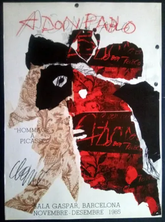 Cartaz Clavé - Antoni Clavé - A Don Pablo - Sala Gaspar 1985