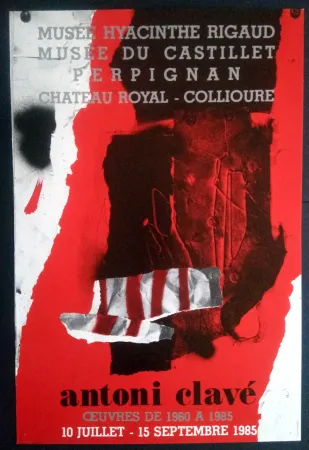 Cartaz Clavé - Ouvres 1980 1985 Museé du Castillet Perpignan