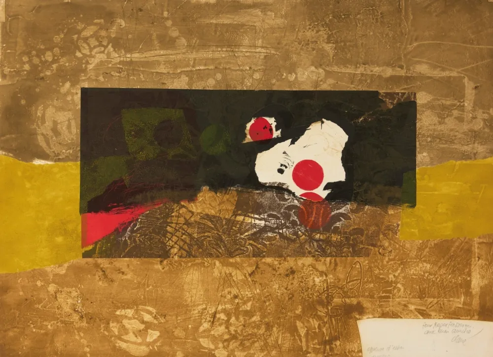 Gravura Clavé - Points rouge et vert