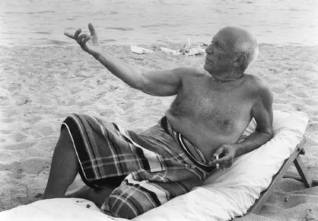 Fotografia Clergue - Picasso en la playa II