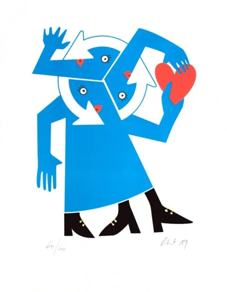 Litografia Clet - ARLETTE / Grand-Mère Plouc