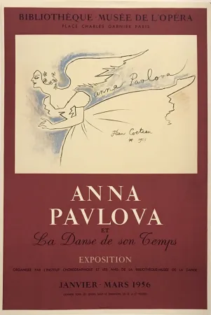 Cartaz Cocteau - Anna Pavlova et la danse de son temps