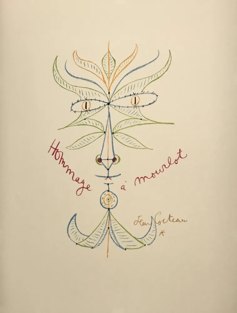 Litografia Cocteau - Hommage a Mourlot