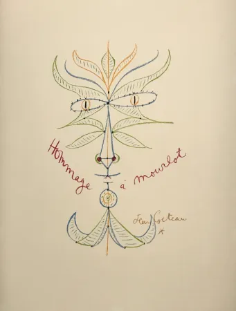 Litografia Cocteau - Hommage a Mourlot