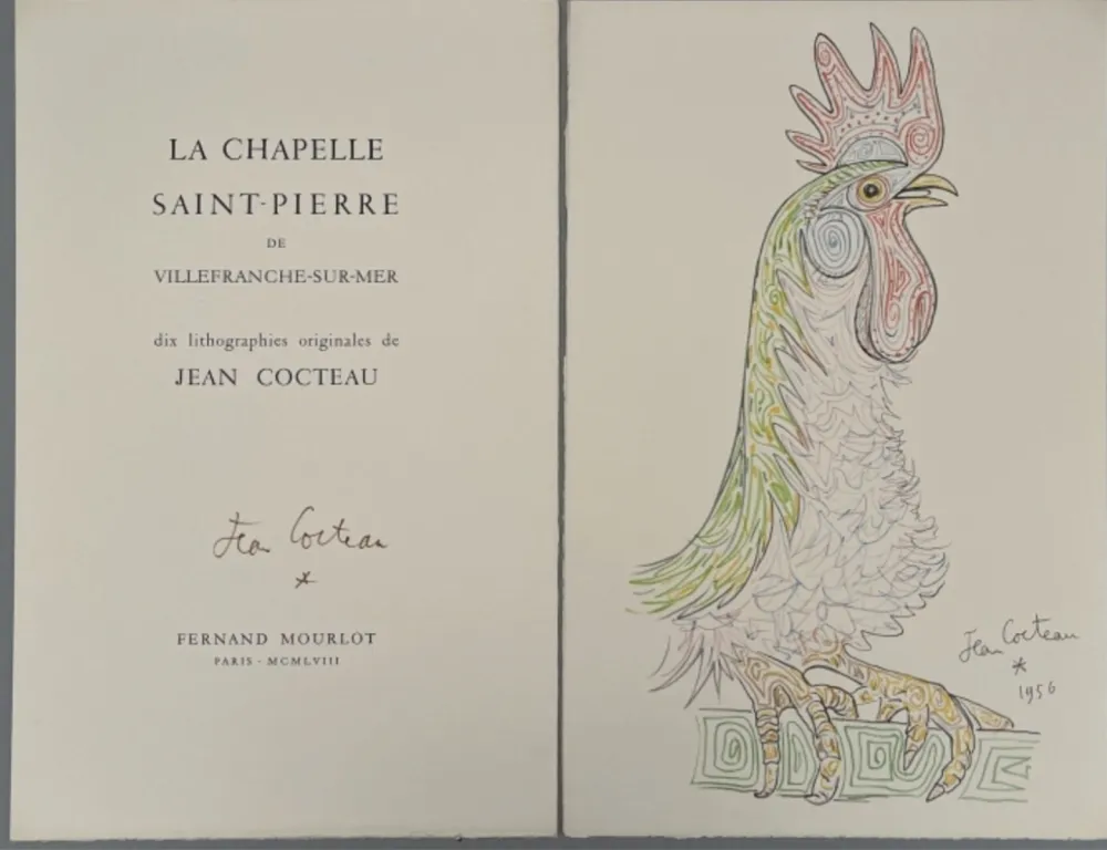 Livro Ilustrado Cocteau - La Chapelle Saint-Pierre de Villefranche-sur-Mer, Mourlot 