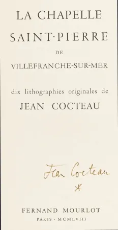 Livro Ilustrado Cocteau - La Chapelle Saint-Pierre de Villefranche-sur-Mer, Mourlot 1958