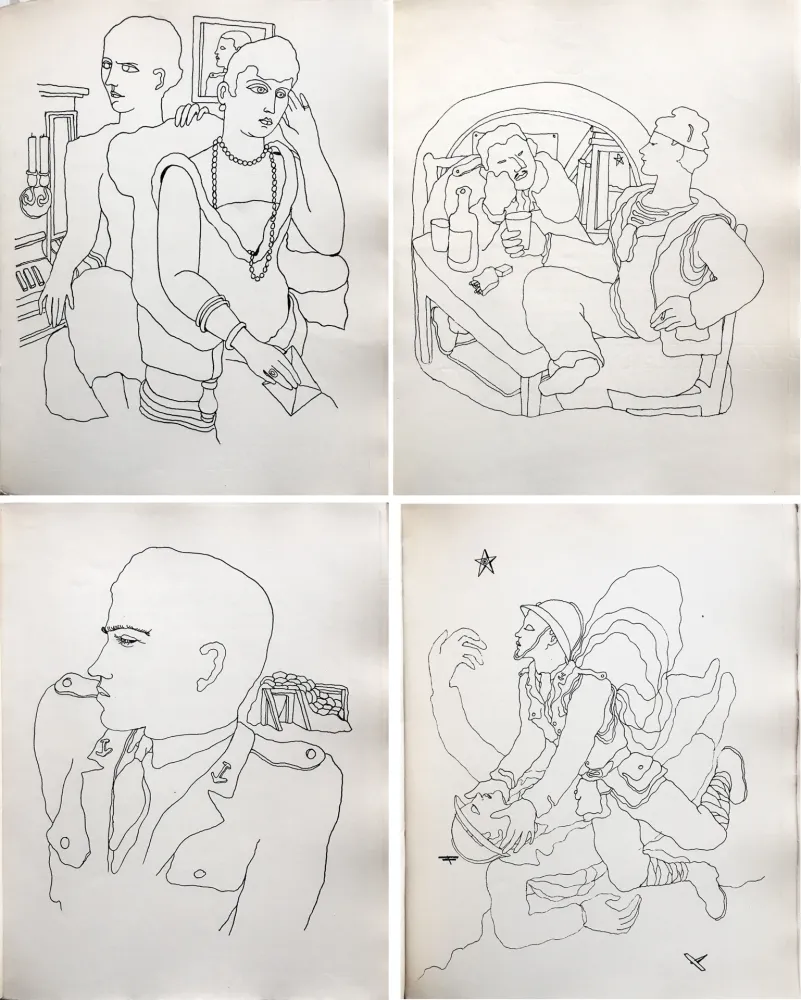 Livro Ilustrado Cocteau - THOMAS L'IMPOSTEUR. Histoire et Dessins par Jean Cocteau (1927)