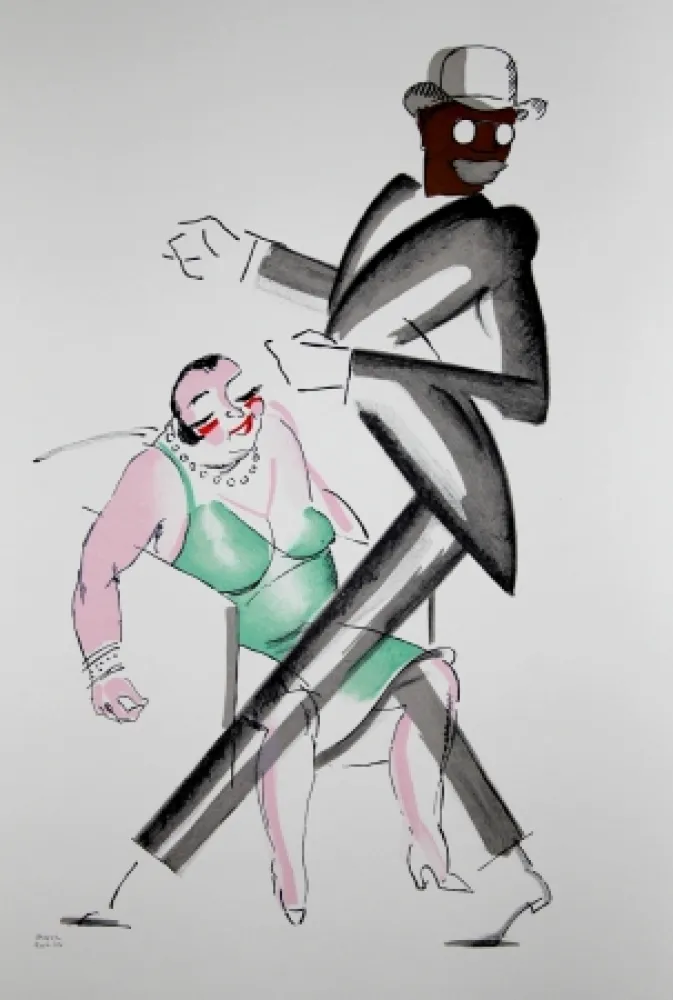 Litografia Colin - LE TUMULTE NOIR / BLACK THUNDER - 1927