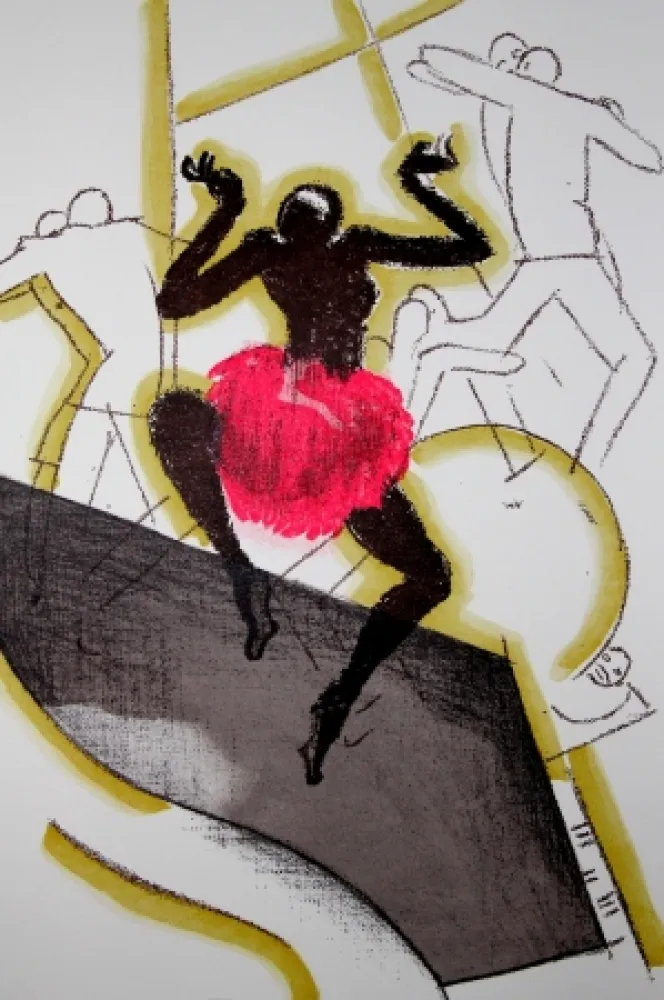 Litografia Colin - LE TUMULTE NOIR / BLACK THUNDER - Joséphine Baker - 1927